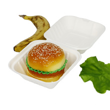 Biodegradable Disposable bagasse sugar cane food container hamburger box